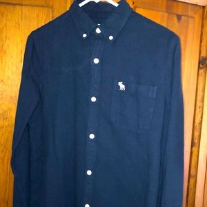 Boys size 15/16 A&F solid navy flannel